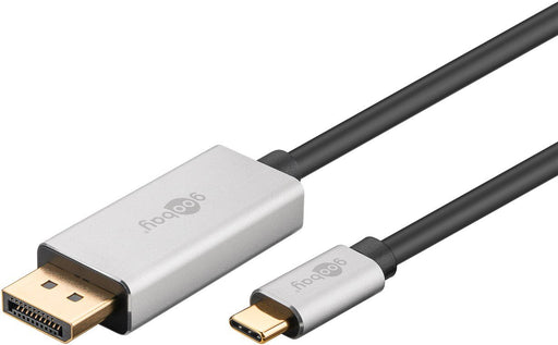 EAN 4040849601767 - Goobay 60176 adaptador de cable de vídeo 2 m USB Tipo C DisplayPort Negro, Plata imagen 2
