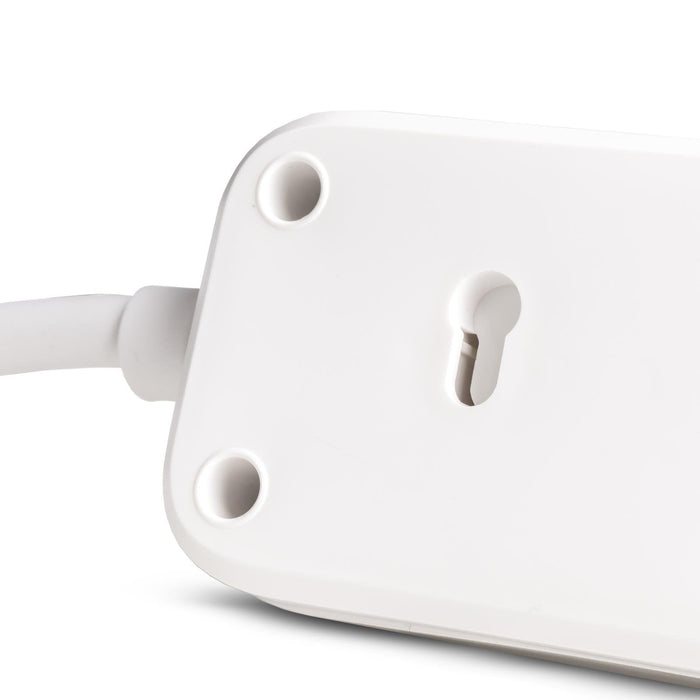 Entac Meckdosenleime 4fach 1x Usb-A & 1 Usb-C, 1,5m Blanco