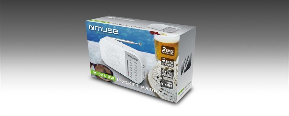 EAN 3700460207663 - Muse M-025 RW radio Portátil Analógica Blanco imagen 3
