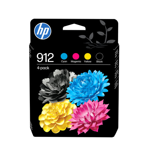 EAN 0195122352295 - HP 912 4-Pack CMYK(4) Original Ink Cartridge Combo cartucho de tinta 4 pieza(s) Rendimiento estándar Negr imagen 1