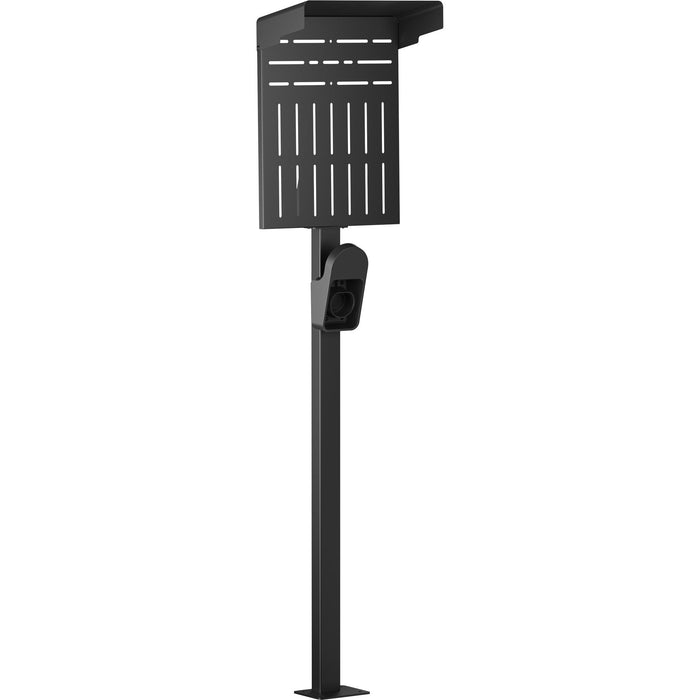 Inline® Universal Wallbox Stand Xl With Ev Charging Cable Holder, Negro