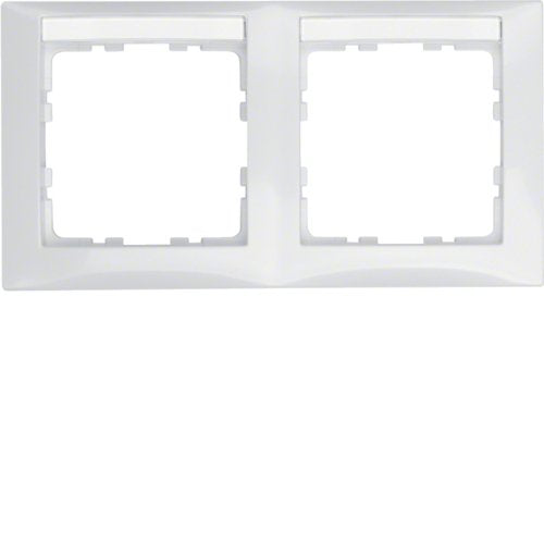 Berker 10228919 Rahmen Mit Beschriftungsfeld S.1 Polarwe Iss, Gl