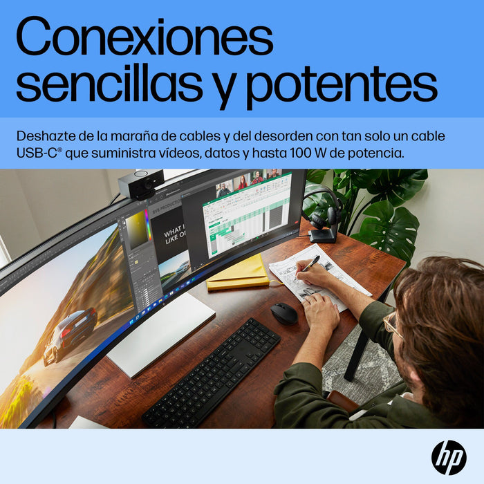 EAN 0196786293856 - HP E45c G5 DQHD Curved Monitor pantalla para PC 113 cm (44.5") 5120 x 1440 Pixeles Dual QHD LCD Negro imagen 12