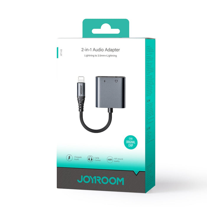 EAN 6956116773830 - JOYROOM SY-L01 cambiador de género para cable Lightning 3.5mm+Lightning Negro imagen 2