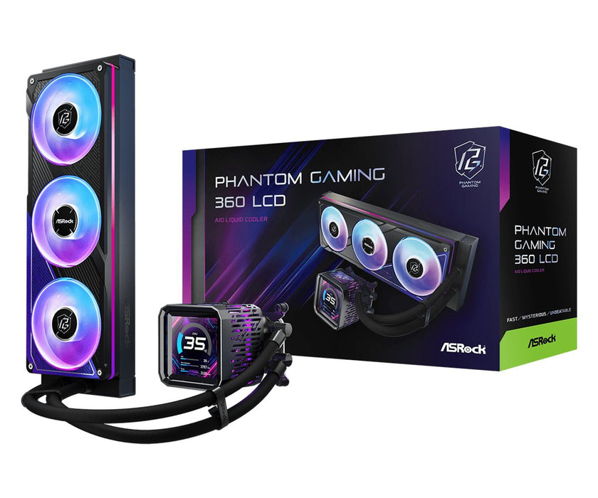 Refrigerador Liquido Cpu Asrock Phantom Gaming 360 Lcd Black