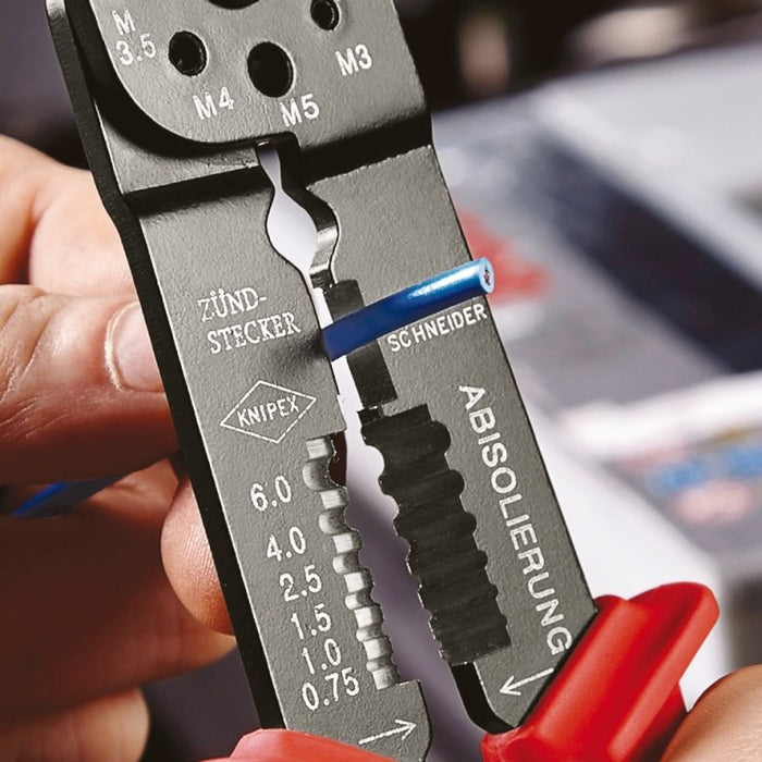 EAN 4003773019695 - Knipex 97 21 215 B Herramienta para prensar Negro, Azul, Rojo imagen 5