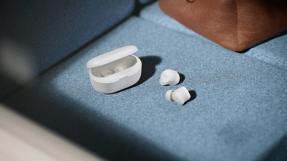 Auriculares Bluetooth Philips Tat1300wt Con Estuche De Carga Autonomía 6h Blancos