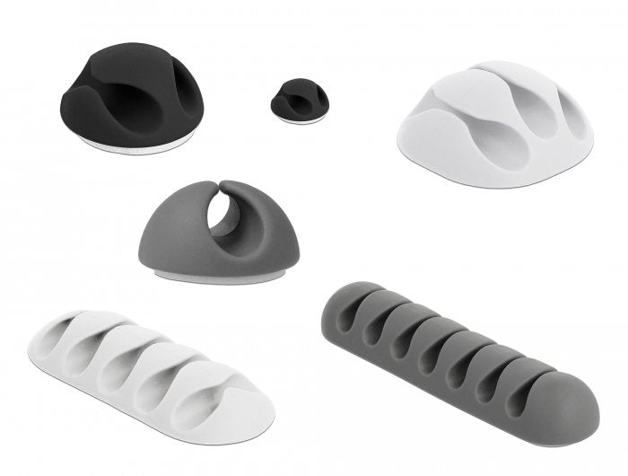 EAN 4043619183005 - DeLOCK 18300 organizador de cables Escritorio/pared Soporte para cables Negro, Gris, Blanco 6 pieza(s) imagen 1