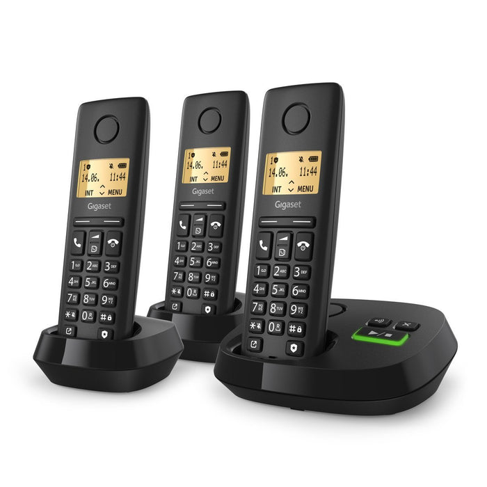 EAN 4250366871530 - Gigaset PURE 100 AM Trio Teléfono DECT/analógico Identificador de llamadas Negro imagen 5
