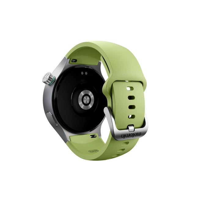 Motorola Moto Watch Matte Silver Reloj Inteligente Con Banda Silicona Pantone Herbal Garden Pantalla Luminosa 1.4" 4 Gb Bluetooth 40 G