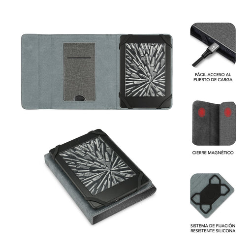 EAN 8436586741631 - SUBBLIM FUNDA EBOOK CLEVER STAND 6'' GREY funda para libro electrónico 15,2 cm (6") Gris imagen 2