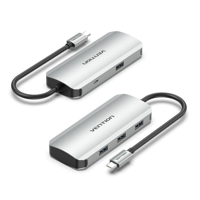 EAN 6922794754744 - Vention TNAHB hub de interfaz USB Tipo C 5000 Mbit/s Gris imagen 1