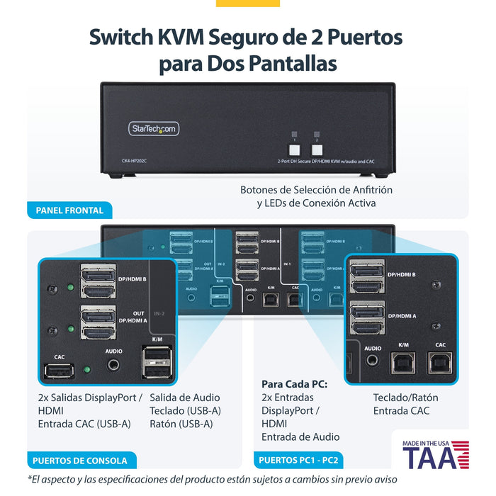 Startech.Com Kvm-/Audio-/Usb-Switch - 2 X Kvm/Audio/Usb