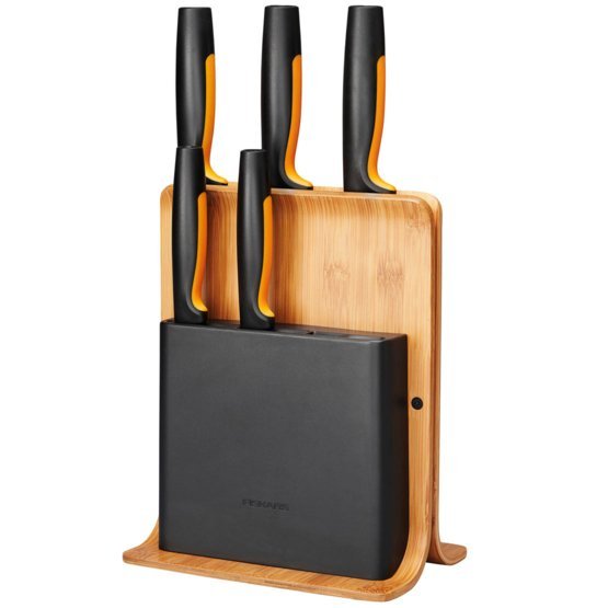 EAN 6424002012979 - Fiskars 1057552 taco para cuchillos Bloque con ranuras para cuchillos Bamboo, Plástico, Acero inoxidable  imagen 1