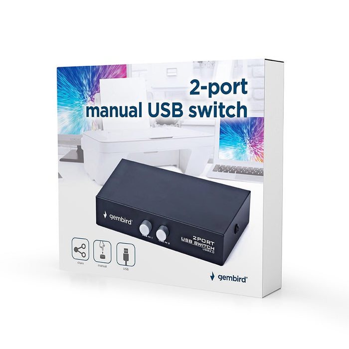 EAN 8716309062800 - Gembird DSU-21 interruptor KVM Blanco imagen 3