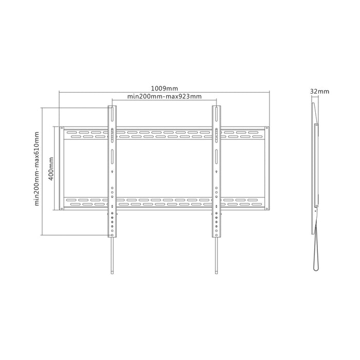 EAN 8436574704839 - AISENS WT100F-067 soporte para TV 2,54 m (100") imagen 5