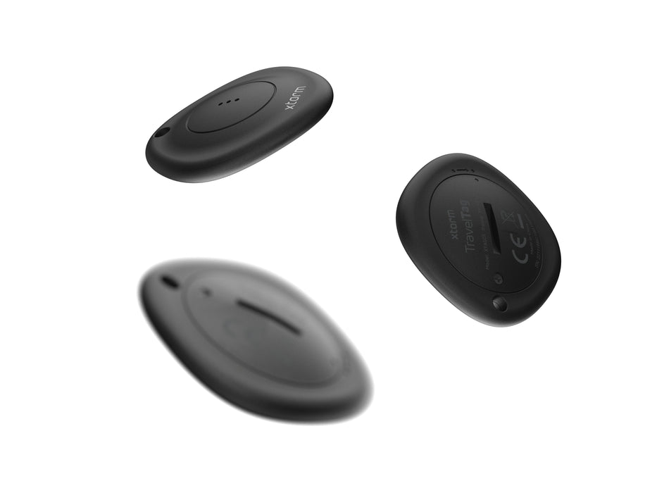 Localizador Travel Tag Pack 3 Negro Xtorm 3 Unidades/ Compatible Con La App 'Buscar' De Apple/ Batería Reemplazable.