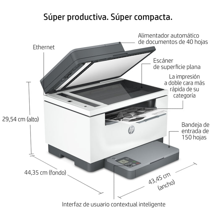 Multifunción Láser Monocromo Hp Laserjet Mfp M234sdn Dúplex Adf Blanca