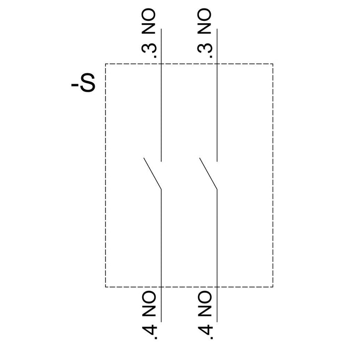 Siemens 3su14001aa101da0 Kontaktmodul M.2 Schaltgliedern 2s