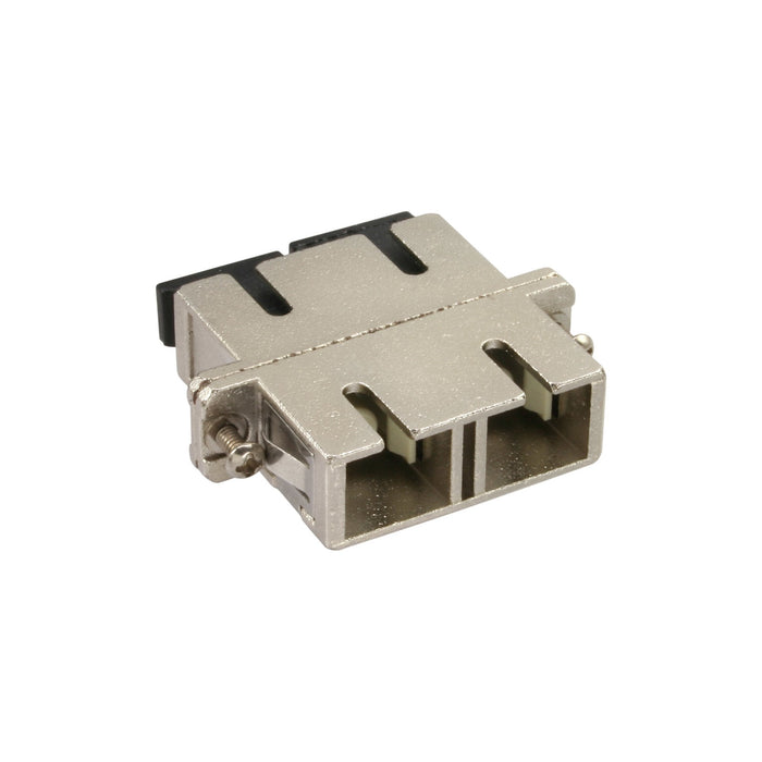 Adaptador Metálico De Fibra Óptica Inline Duplex Sc/Sc Mm Funda De Cerámica Con Brida