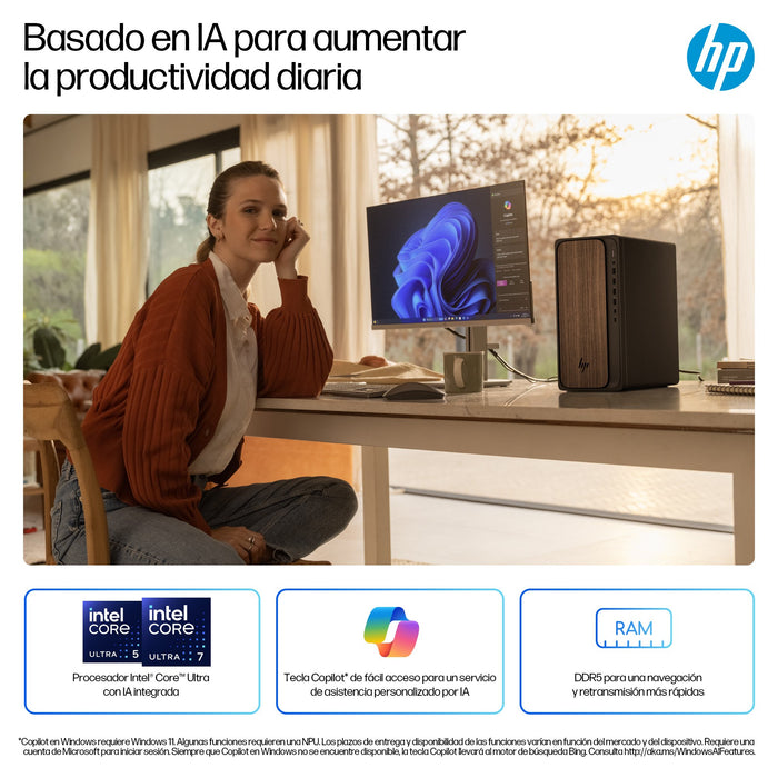 EAN 0199764264381 - HP OmniDesk AI M03-0013ns PC Intel Core Ultra 5 225 16 GB DDR5-SDRAM 1 TB SSD Windows 11 Home Torre AI PC imagen 6