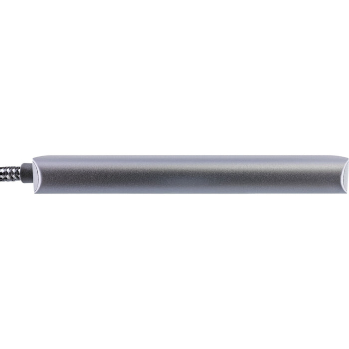Inline Usb 3.2 Hub, Usb Tipo C A 4x Usb A 10 Gb/S, Aluminio, Gris