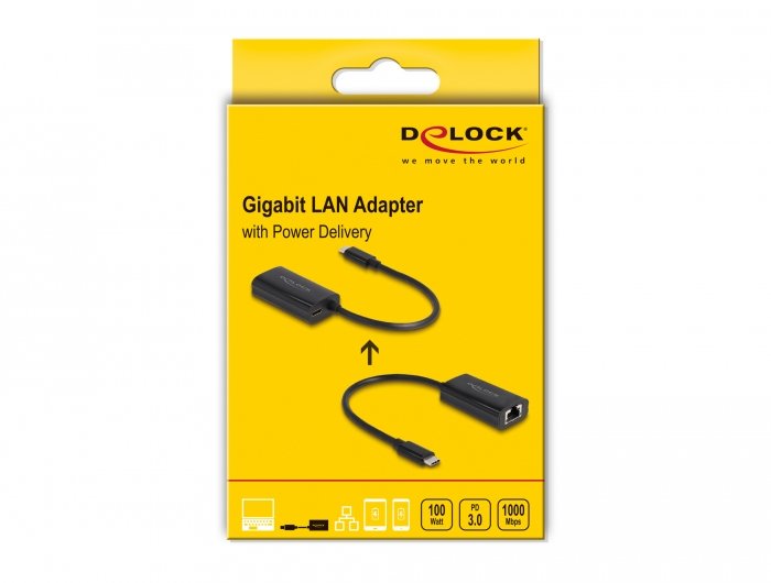 EAN 4043619610266 - DeLOCK 61026 cambiador de género para cable USB C RJ45 Negro imagen 3