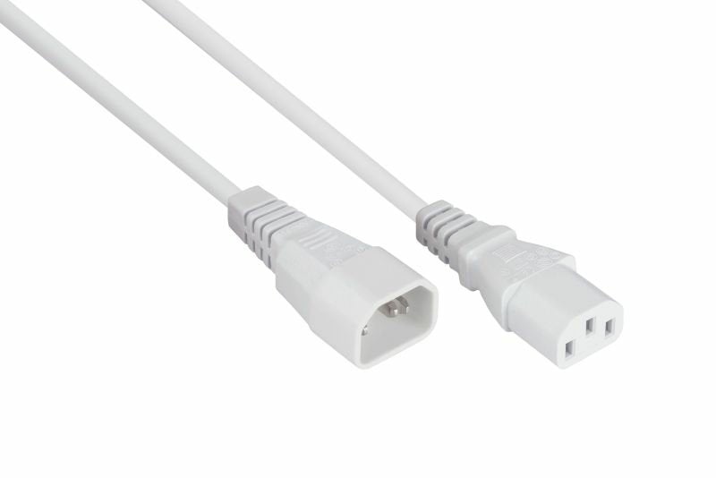 Kabelmeister Cable Alargador Iec C14 An C13 Blanco 0,5m