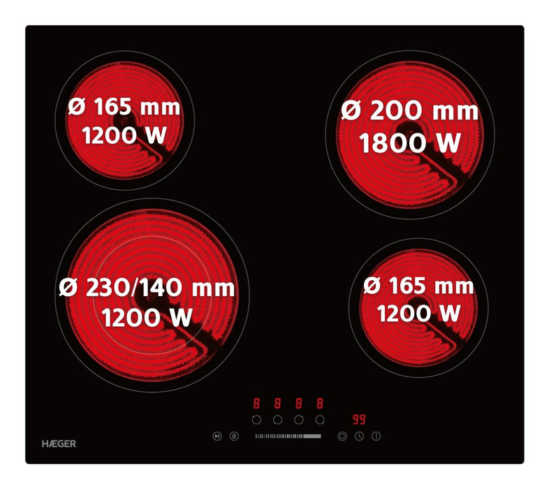 Haeger   Placa De Vitrocermica Vh-004.001a
