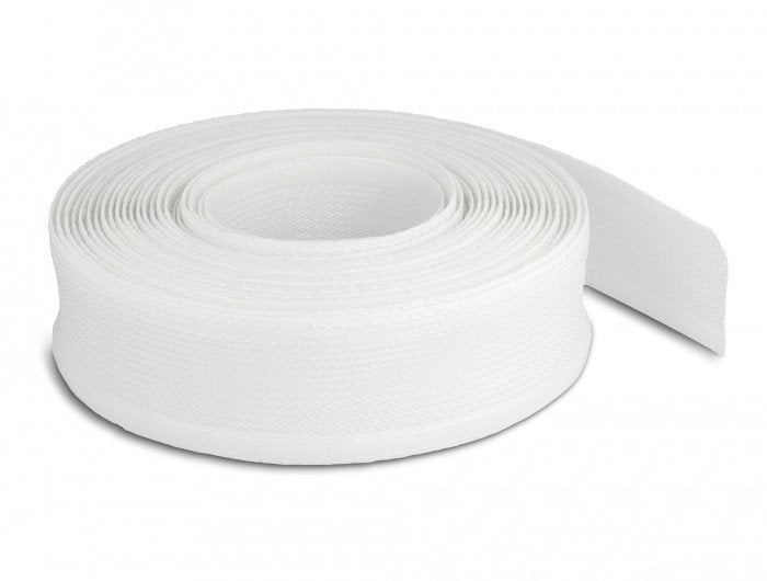 Geflechtschlauch Mit Klettverschluss 10 M X 19 Mm Weiss