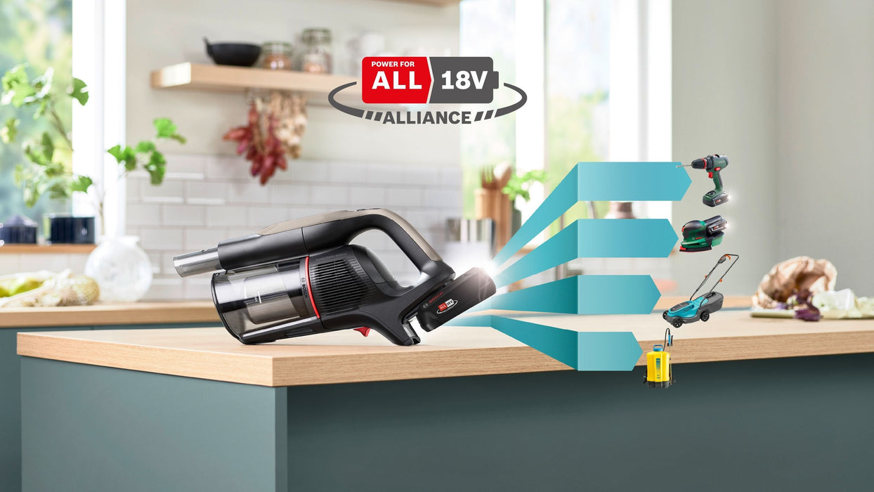 Aspiradora  Bosch Bcs931gac De Pie Y Escoba Eléctrica Aspiradora Escoba Batería Secar Hepa Sin Bolsa 0,4 L Grafito 3 Ah