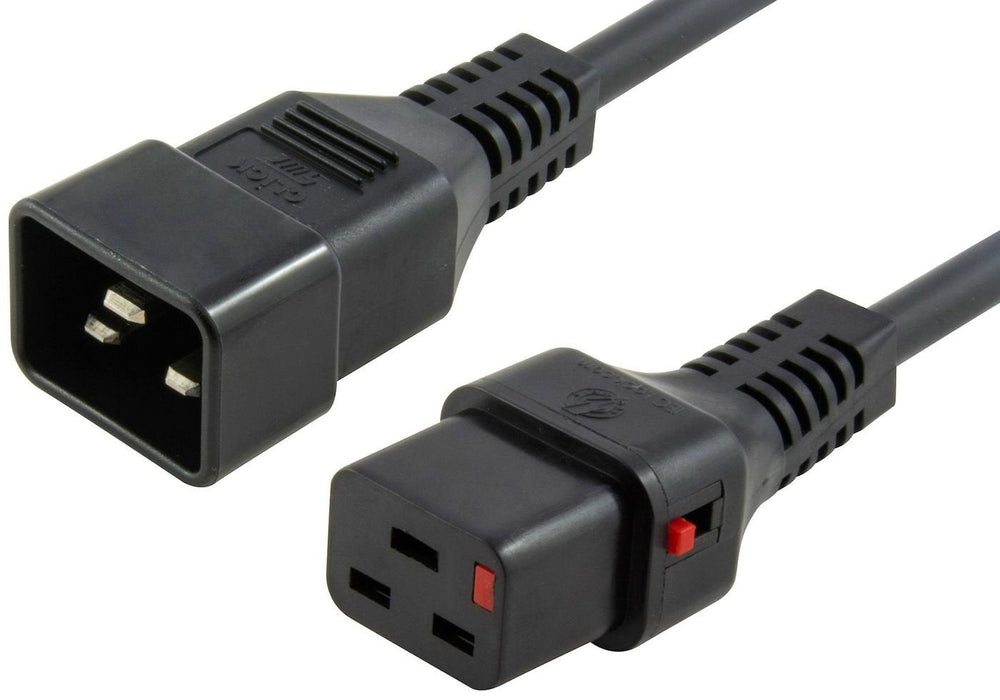 Powercord C19 Iec Lock - C20  Black 2,5m, Pc2634