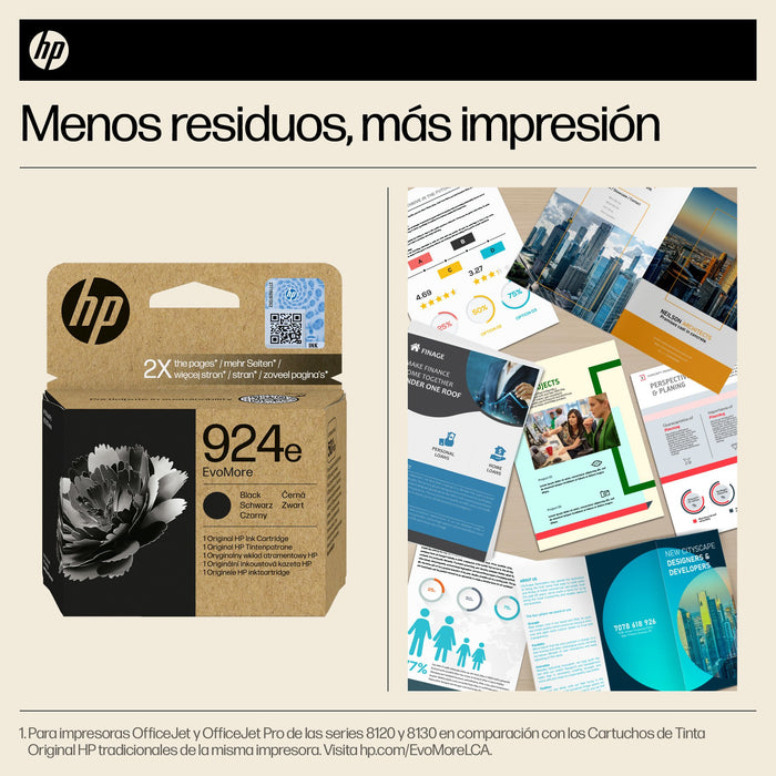 EAN 0199764687524 - HP 924e EvoMore Black Original Ink Cartridge cartucho de tinta 1 pieza(s) Alto rendimiento (XL) Negro imagen 3