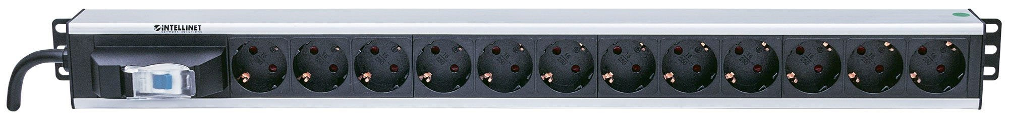 EAN 0766623711449 - Intellinet 711449 unidad de distribución de energía (PDU) 12 salidas AC Negro, Gris imagen 3