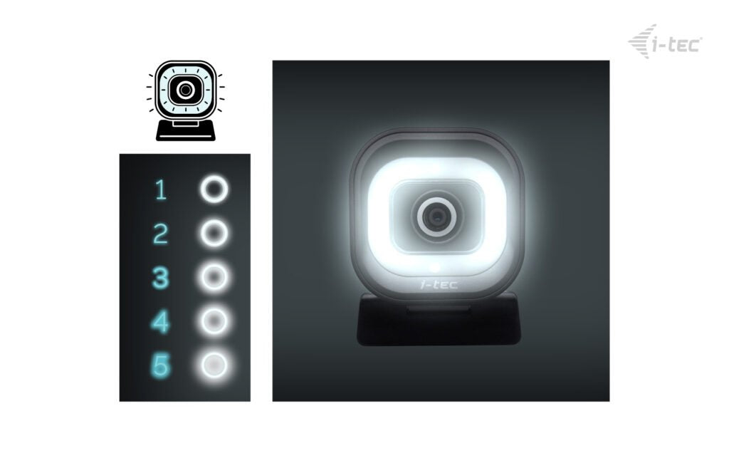 Webcam  I-Tec Solomon 700 Stream 4k  With Ring Light