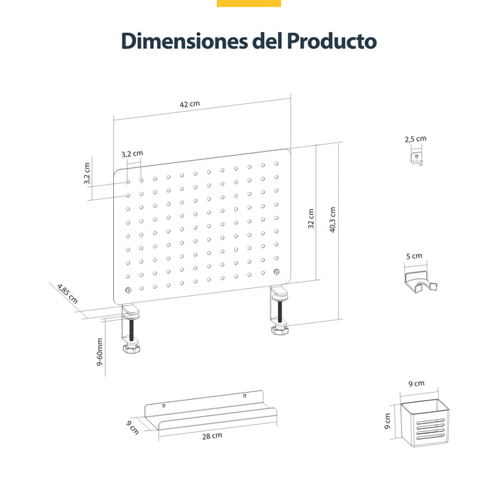 EAN 0065030905305 - StarTech.com 1612B-DESK-PEGBOARD juego de organizadores para escritorio 1 pieza(s) imagen 15