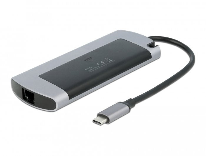 Delock 87767 Base Para Portátil Y Replicador De Puertos Alámbrico Usb 3.2 Gen 1 (3.1 Gen 1) Type-C Gris, Estación De Acoplamiento Gris, Alámbrico, Usb 3.2 Gen 1 (3.1 Gen 1) Type-C, 100 W, 1.4/2.2, 10,100,1000 Mbit/S, Gris