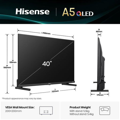 EAN 6942351418315 - Hisense 40A5Q 101,6 cm (40") Full HD Smart TV Wifi Negro imagen 2