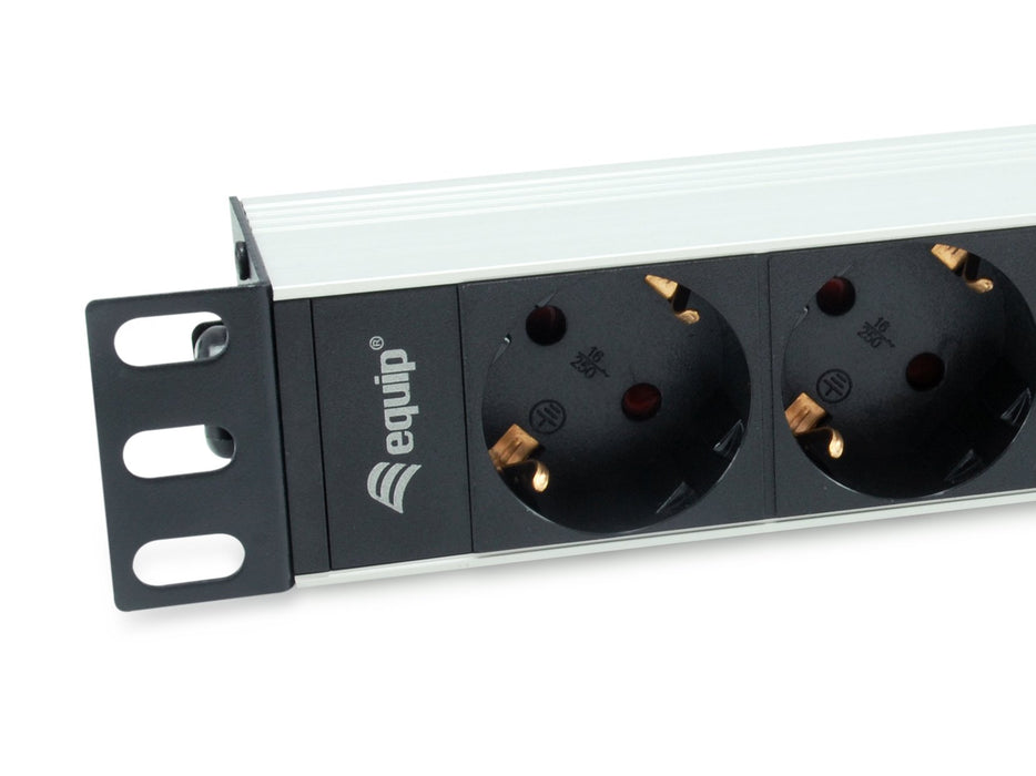 EAN 4015867223093 - Equip 333311 unidad de distribución de energía (PDU) 4 salidas AC 1U Negro, Plata imagen 3