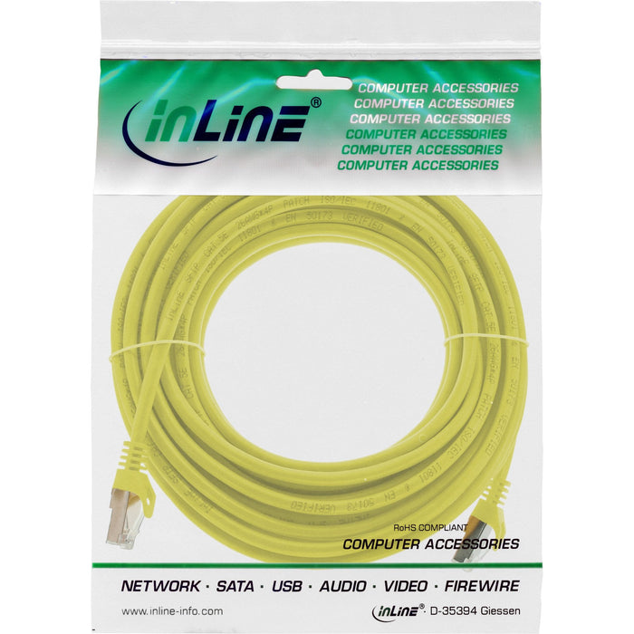 Cable De Red Inline F/Utp Cat.5e Amarillo 10m