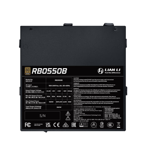 EAN 4718466019264 - Lian Li RB0550B.B unidad de fuente de alimentación 550 W 24-pin ATX ATX Negro imagen 2