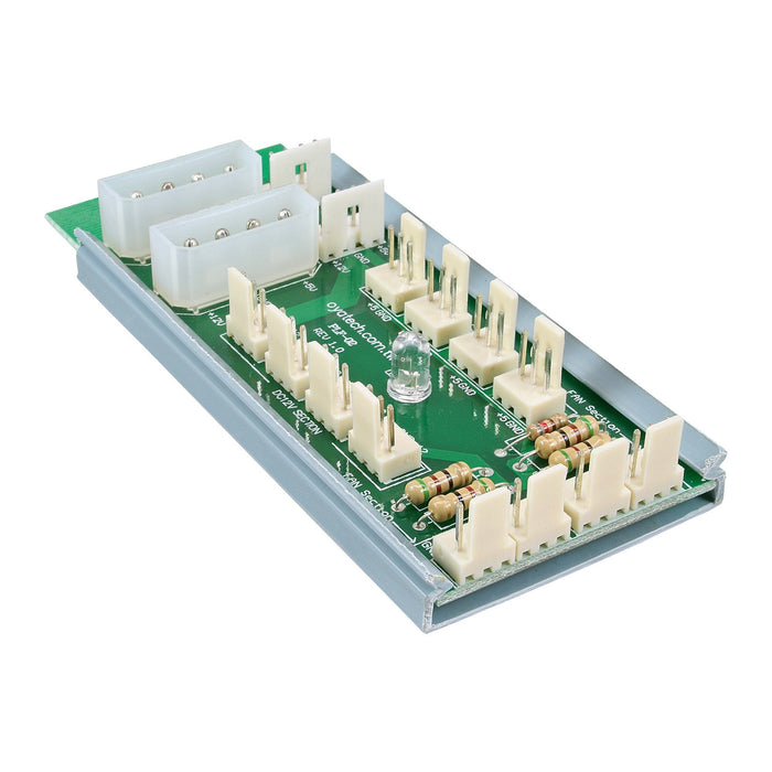 Panel Multipuerto Inline 2x Molex De 4 Pines A 12 X 3 Pines Conector De Ventilador Para 12 Ventiladores