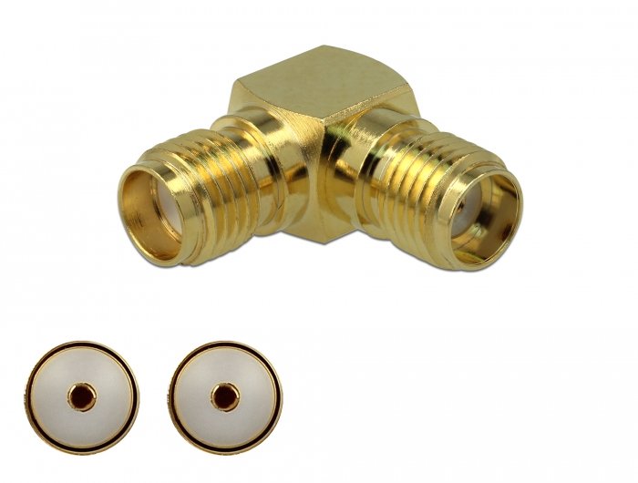 Delock 89964 Adaptador Sma Hembra A Sma Hembra 90° 3 Ghz