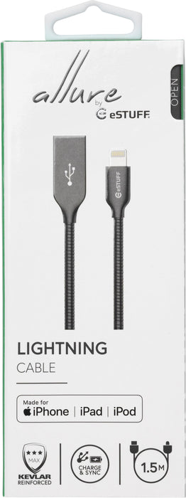EAN 5706998334411 - eSTUFF ES601165 cable de conector Lightning 1,5 m Gris imagen 3