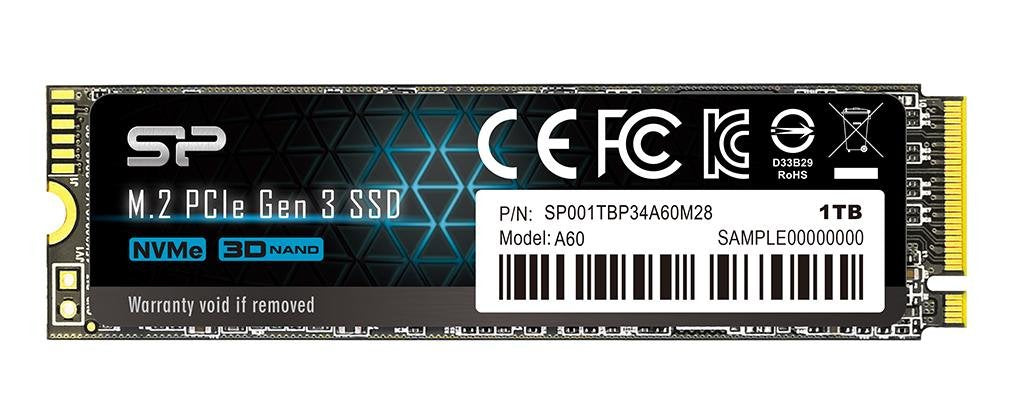 EAN 0886576048536 - Silicon Power P34A60 1 TB M.2 PCI Express NVMe SLC imagen 1