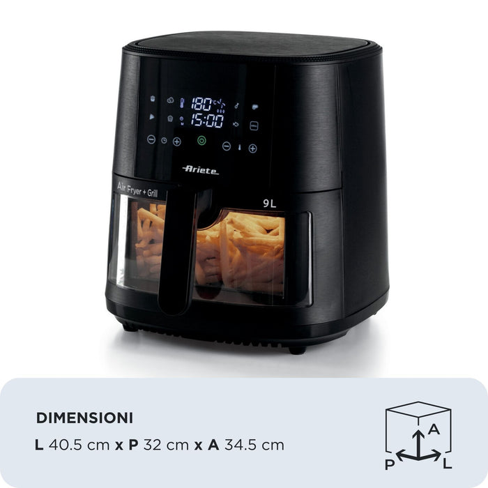 EAN 8003705122314 - Ariete 4630/00 Sencillo 9 L Independiente 1500 W Freidora de aire caliente Negro imagen 7