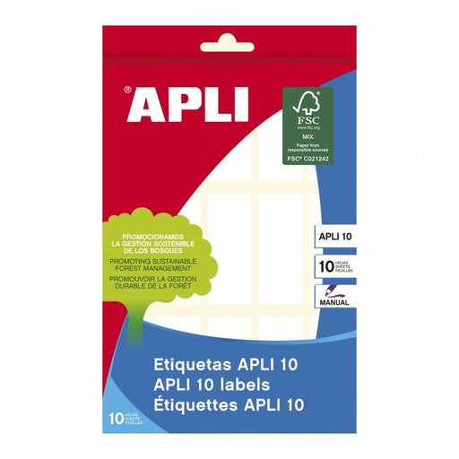 EAN 8410782016427 - APLI 1642 etiqueta autoadhesiva Rectángulo Permanente Blanco 150 pieza(s) imagen 1