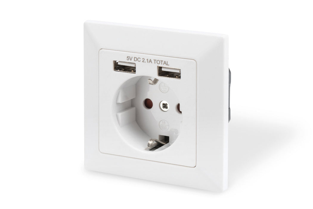 EAN 4016032443193 - Digitus DA-70613 toma de corriente 2x USB Blanco imagen 1