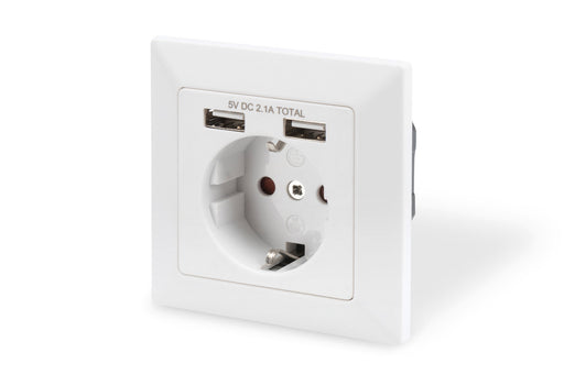 EAN 4016032443193 - Digitus DA-70613 toma de corriente 2x USB Blanco imagen 1