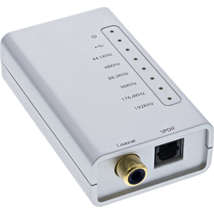 Adaptador De Audio Usb Inline Hd De 24 Bits 192 Khz A Convertidor Digital Coaxial / Toslink / I2s